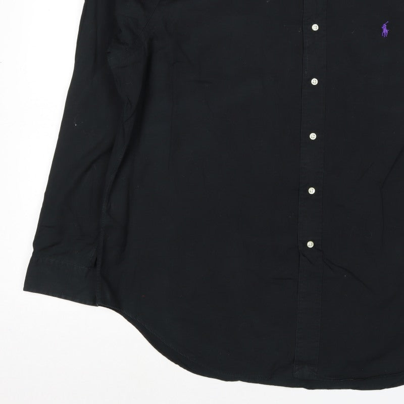 Ralph Lauren Men Black 2XL Classic Fit Cotton Button-Down Shirt