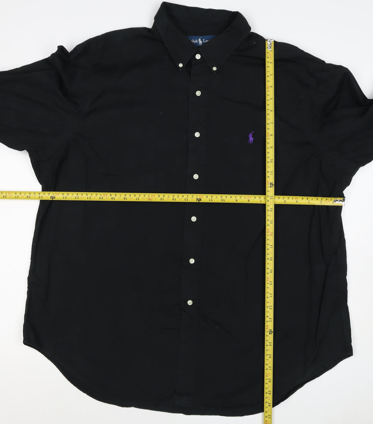 Ralph Lauren Men Black 2XL Classic Fit Cotton Button-Down Shirt