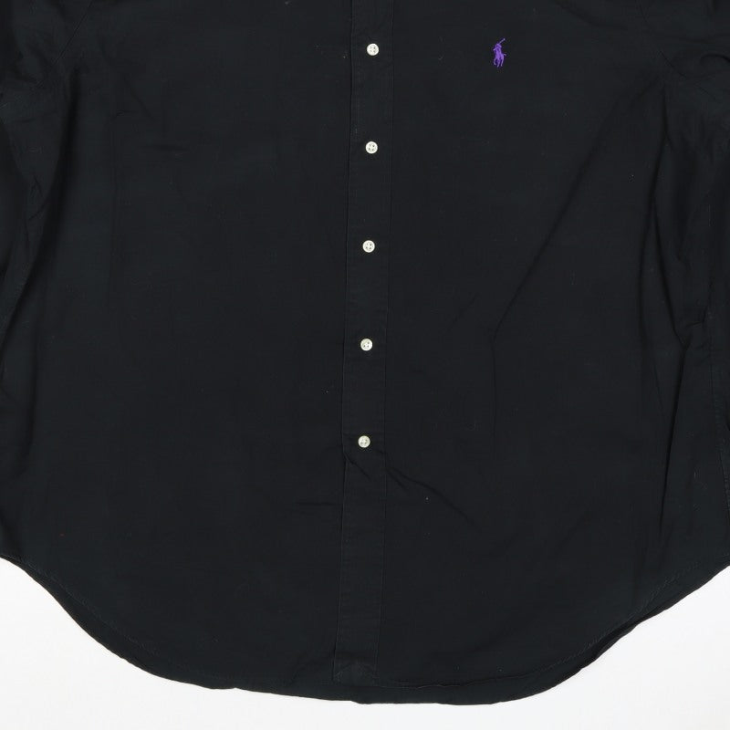 Ralph Lauren Men Black 2XL Classic Fit Cotton Button-Down Shirt