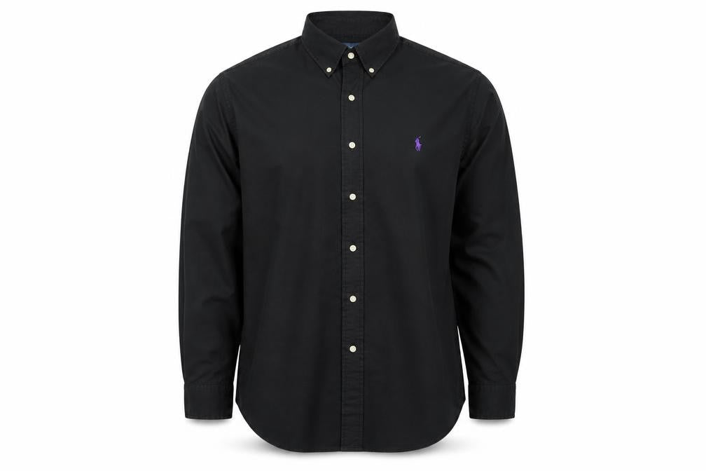 Ralph Lauren Men Black 2XL Classic Fit Cotton Button-Down Shirt