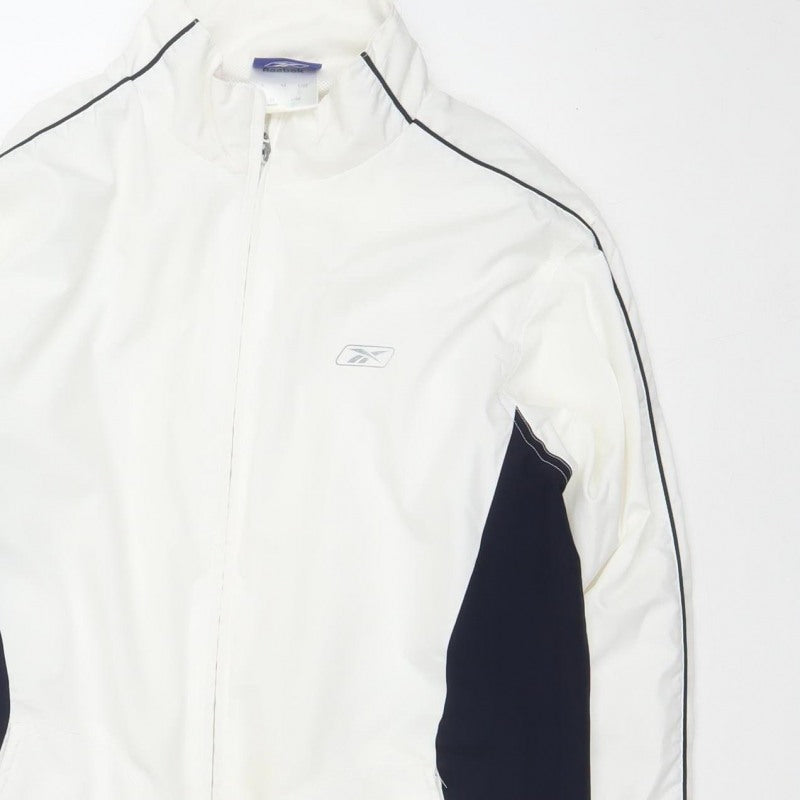 Reebok Women's White & Black UK 14 Track Jacket Full Zip