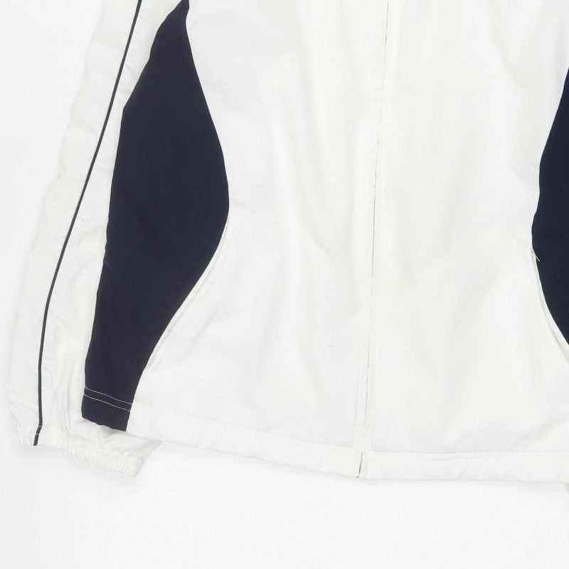 Reebok Women's White & Black UK 14 Track Jacket Full Zip