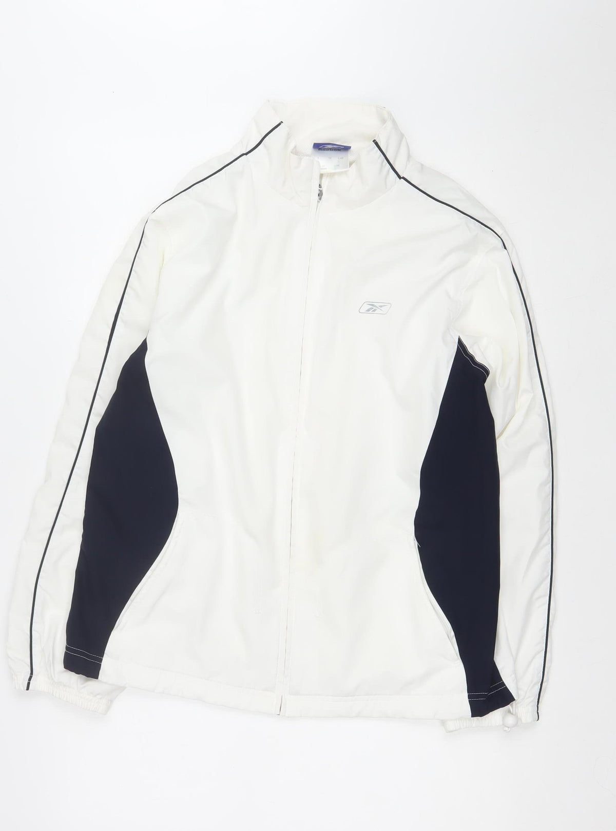 Reebok Women's White & Black UK 14 Track Jacket Full Zip