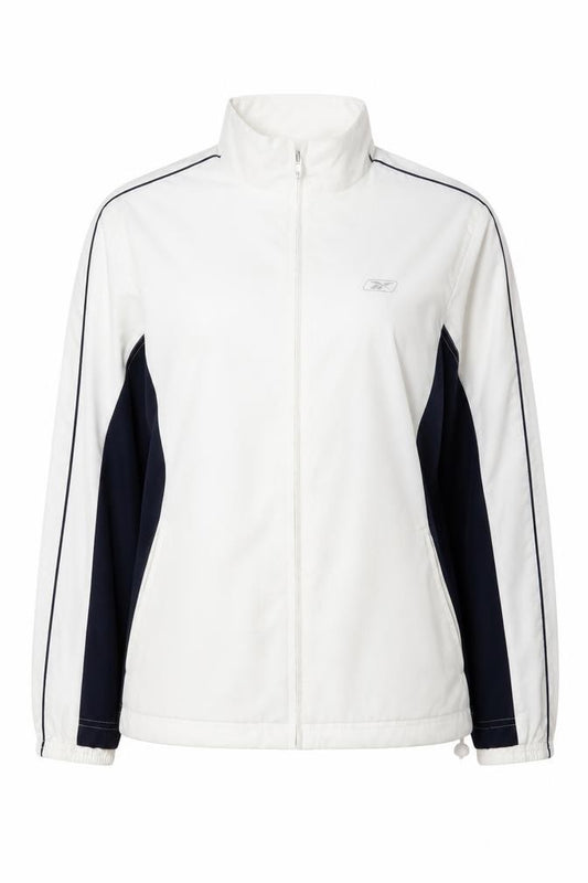Reebok Women's White & Black UK 14 Track Jacket Full Zip