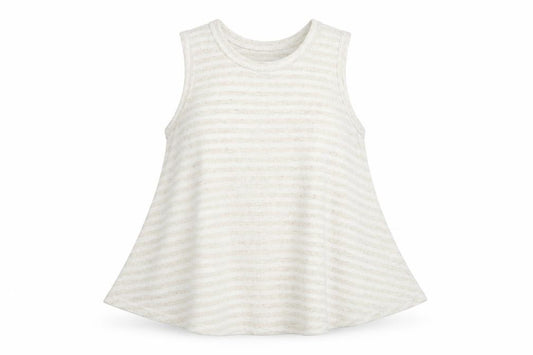 Next Women’s Ivory Stripe Sleeveless Tunic Tank Top UK 14