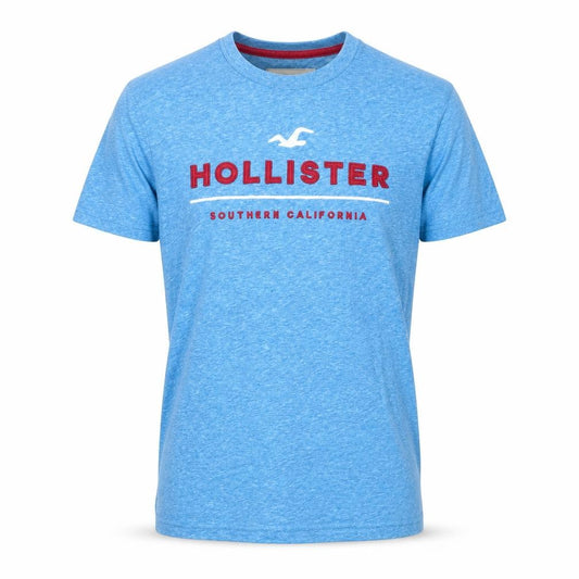 Hollister Men's Blue S Southern California Logo Graphic Crew T-Shirt