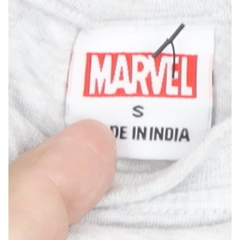 Marvel Men’s Grey Long Sleeve Pyjama Top Size S Logo Graphic