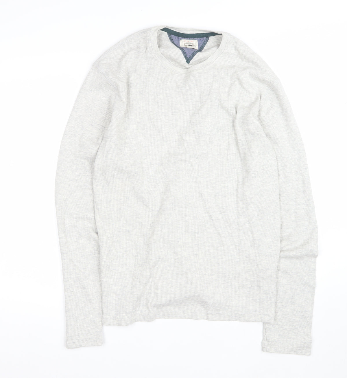 White Stuff Men’s Beige Oatmeal Long Sleeve Crew Neck Jersey Top M