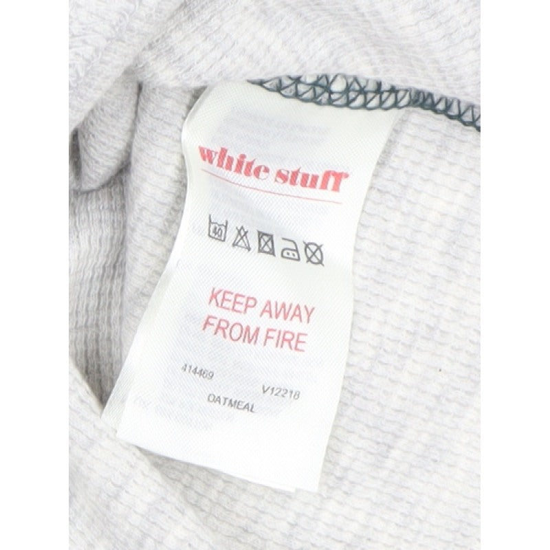White Stuff Men’s Beige Oatmeal Long Sleeve Crew Neck Jersey Top M