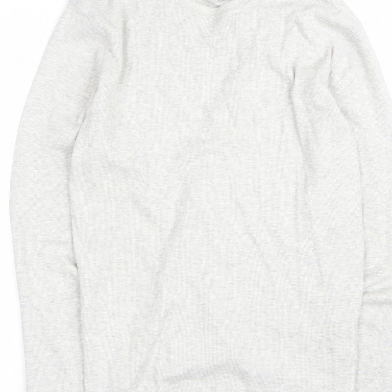 White Stuff Men’s Beige Oatmeal Long Sleeve Crew Neck Jersey Top M
