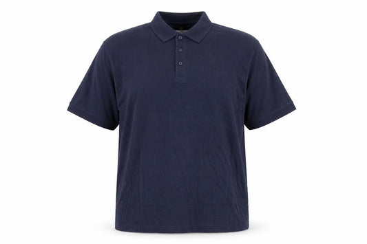 LOK Men's Navy Blue XL Cotton Piqué Short Sleeve Polo Shirt