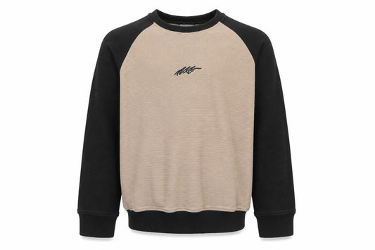 Next Boys Beige Black 10 Years Pullover Sweatshirt Logo Colourblock