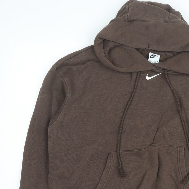 Nike Women’s Brown Logo Pullover Fleece Hoodie Size M