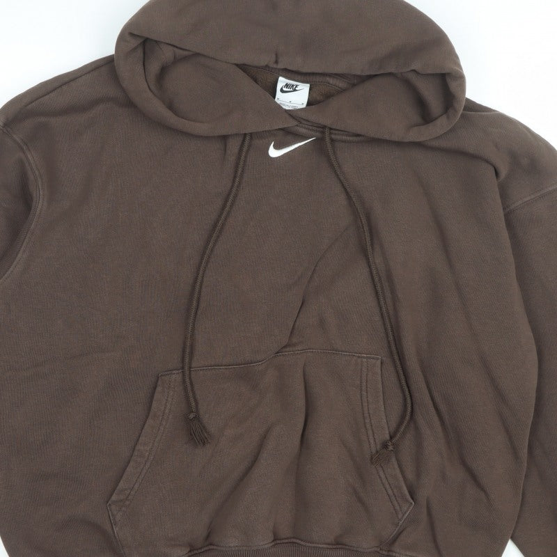Nike Women’s Brown Logo Pullover Fleece Hoodie Size M