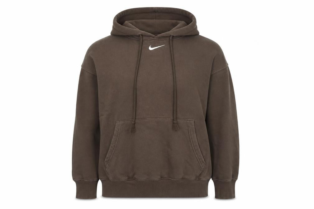 Nike Women’s Brown Logo Pullover Fleece Hoodie Size M