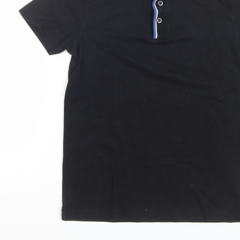 G2000 Man Black S Short Sleeve Cotton Blend Contrast Trim Polo