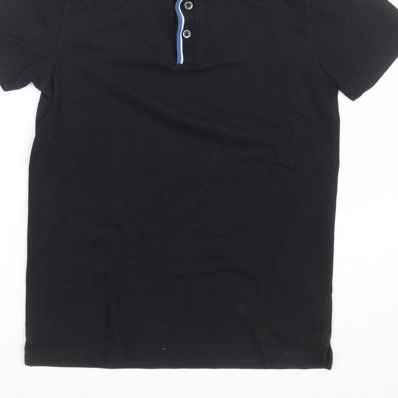 G2000 Man Black S Short Sleeve Cotton Blend Contrast Trim Polo