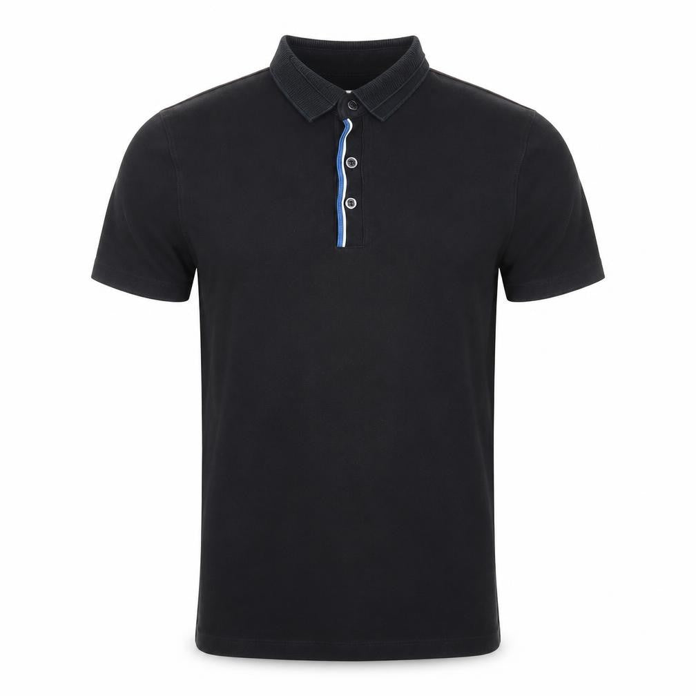 G2000 Man Black S Short Sleeve Cotton Blend Contrast Trim Polo