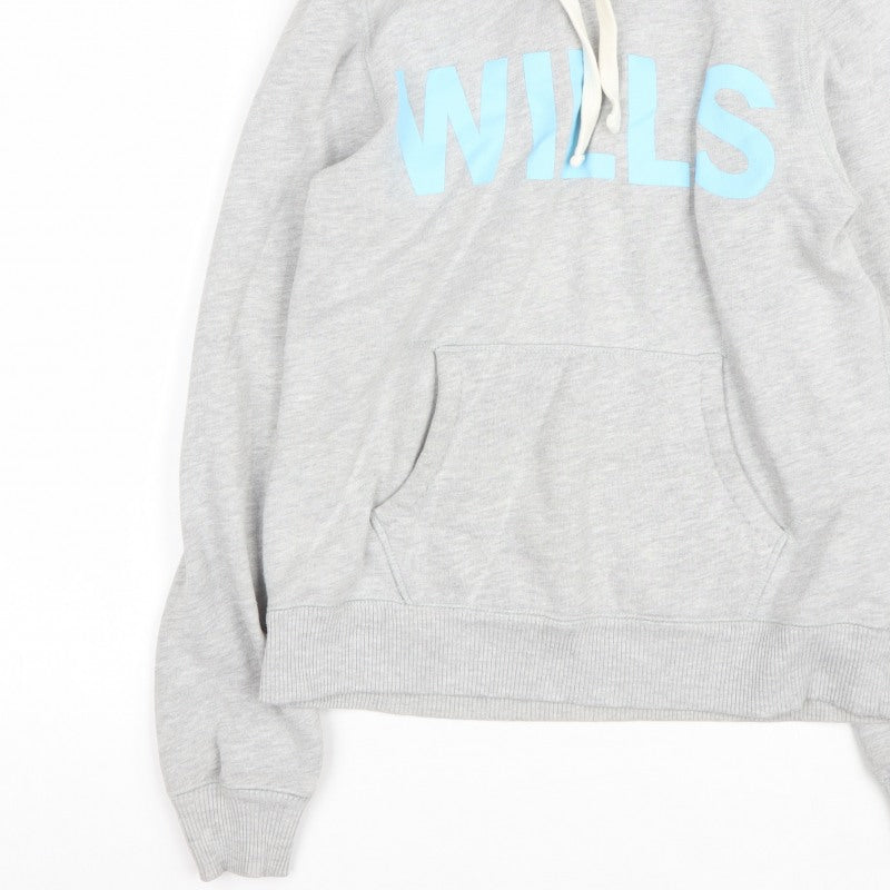 Jack Wills Women’s Grey Size 12 Pullover Hoodie Logo Graphic