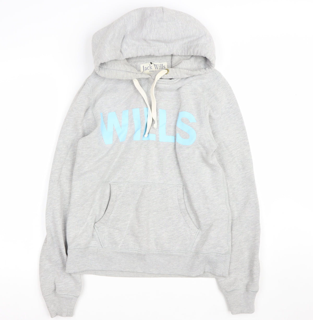 Jack Wills Women’s Grey Size 12 Pullover Hoodie Logo Graphic