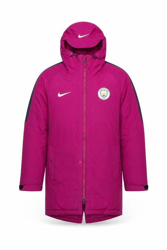 Nike Men’s Purple S Manchester City Hooded Padded Parka Coat