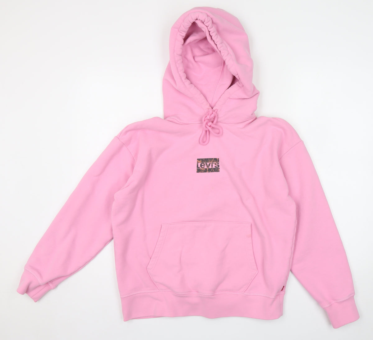 Levi's Girls Pink S Pullover Hoodie Logo Kangaroo Pocket Cotton