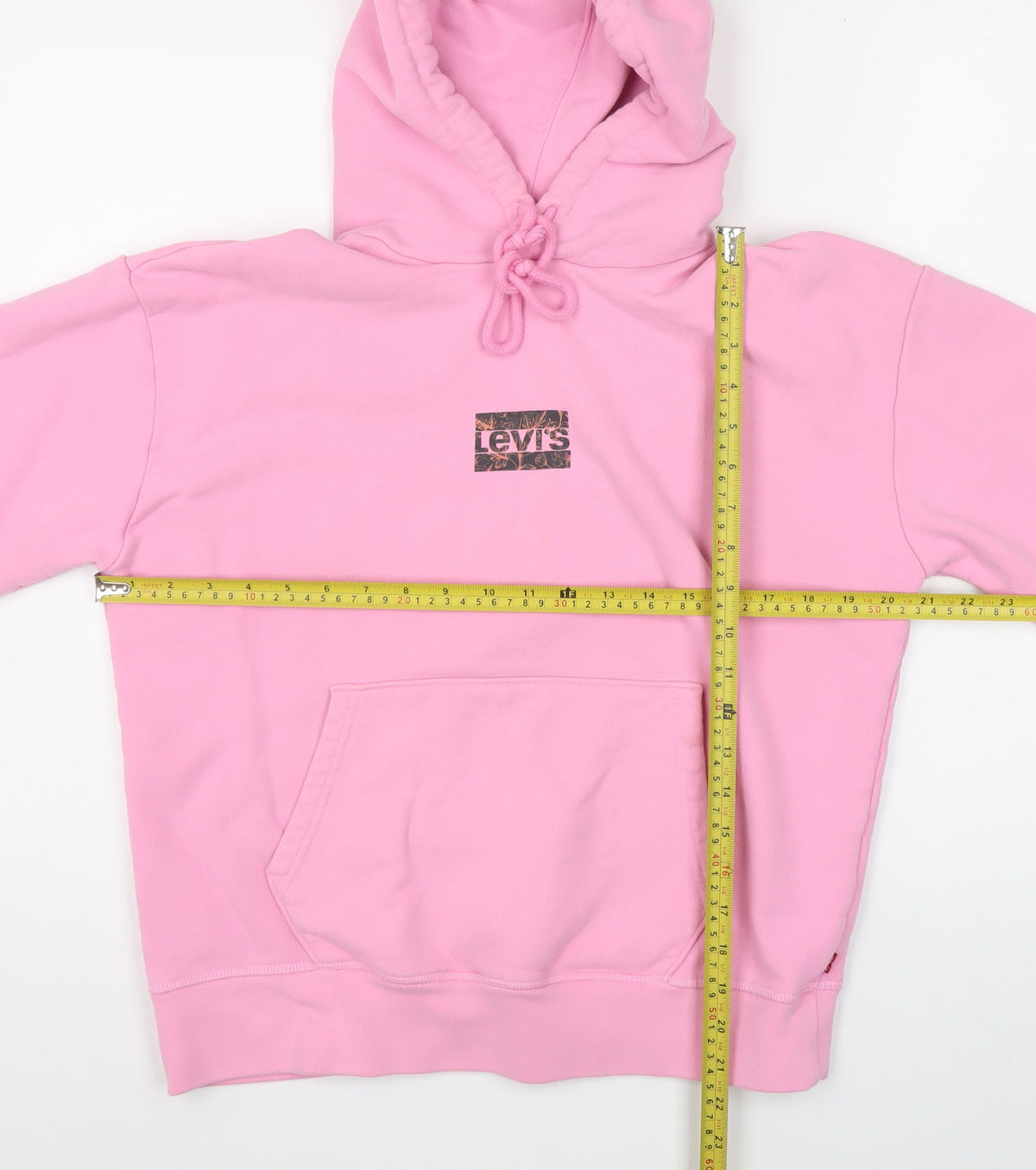 Levi's Girls Pink S Pullover Hoodie Logo Kangaroo Pocket Cotton