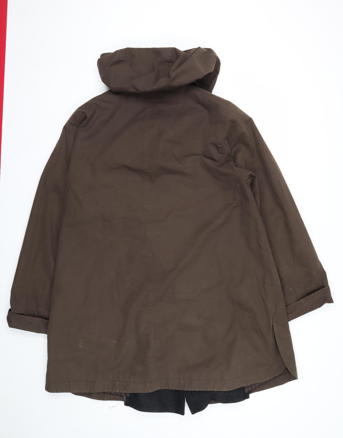 Loden Frey Men's Brown Size 52 Hooded Parka Coat Lined Button Winter