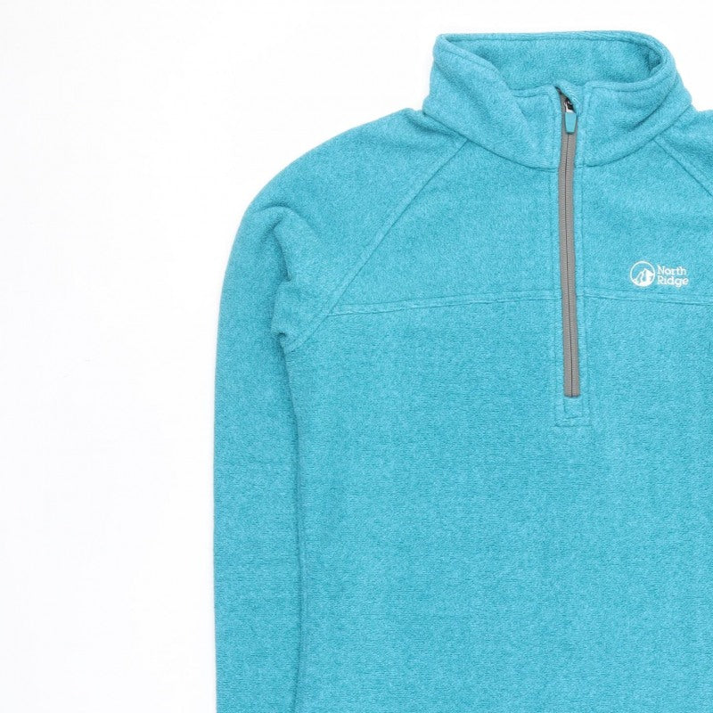 North Ridge Women Blue UK 10 Fleece 1/2 Zip Pullover Sweatshirt