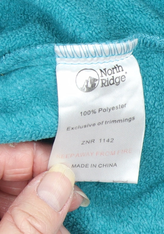 North Ridge Women Blue UK 10 Fleece 1/2 Zip Pullover Sweatshirt