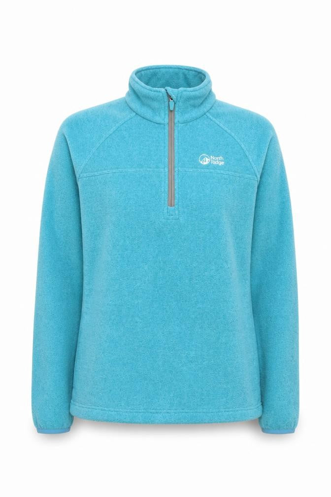 North Ridge Women Blue UK 10 Fleece 1/2 Zip Pullover Sweatshirt