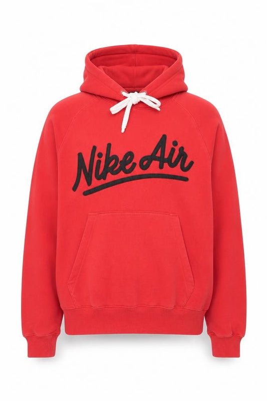 Nike Air Men’s Red M Pullover Hoodie Logo Graphic Fleece