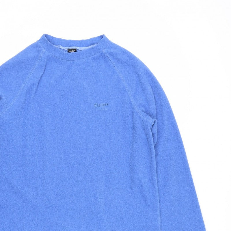 Cotton Traders Men’s Blue M Fleece Mock Neck Pullover Sweatshirt