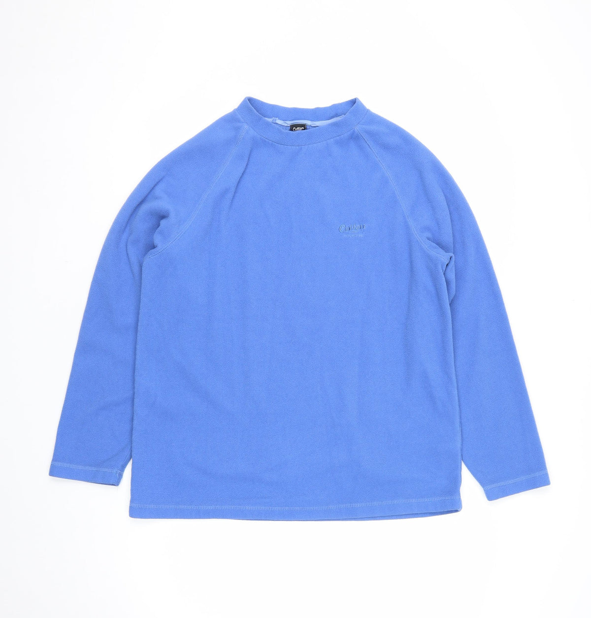 Cotton Traders Men’s Blue M Fleece Mock Neck Pullover Sweatshirt