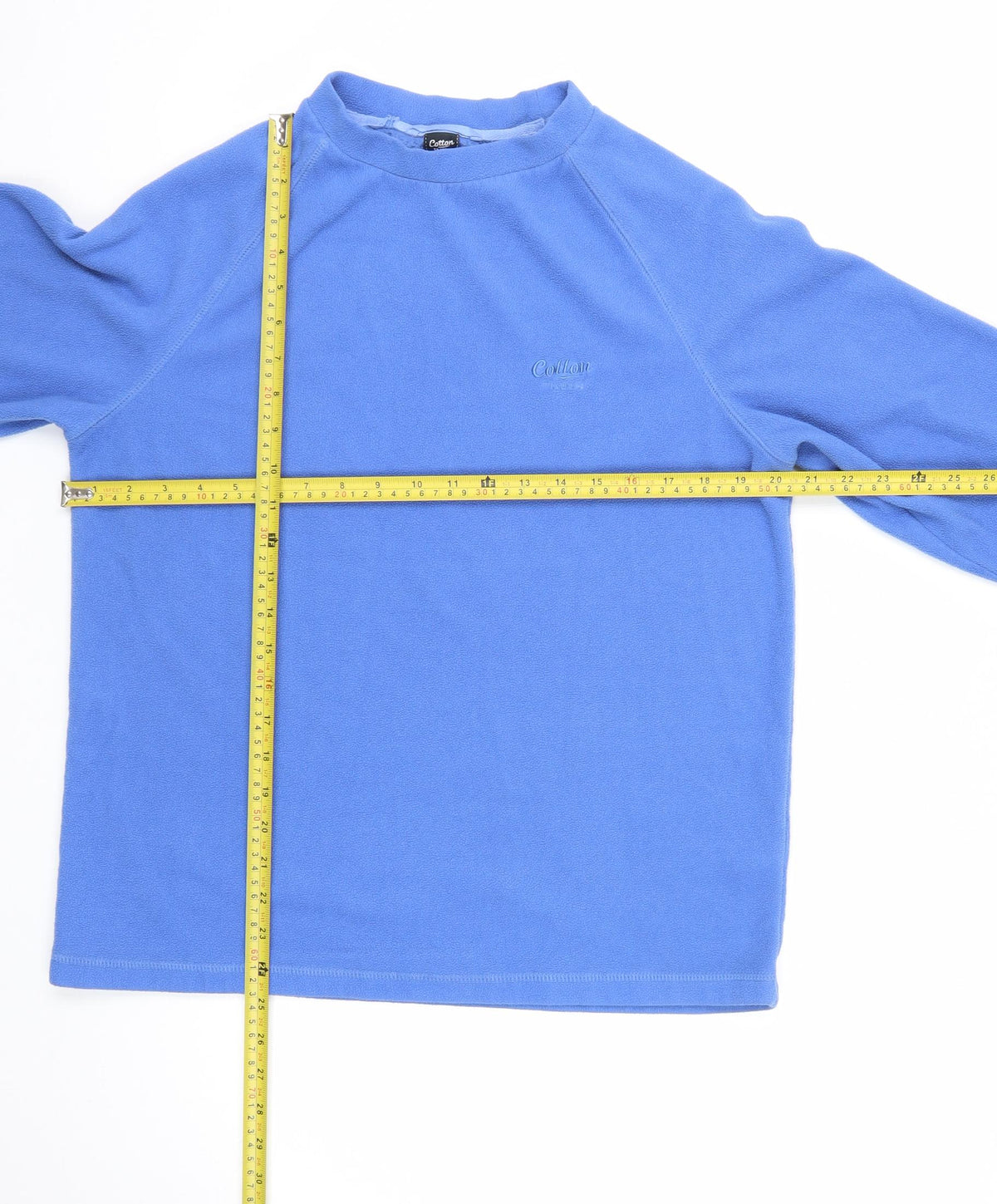 Cotton Traders Men’s Blue M Fleece Mock Neck Pullover Sweatshirt