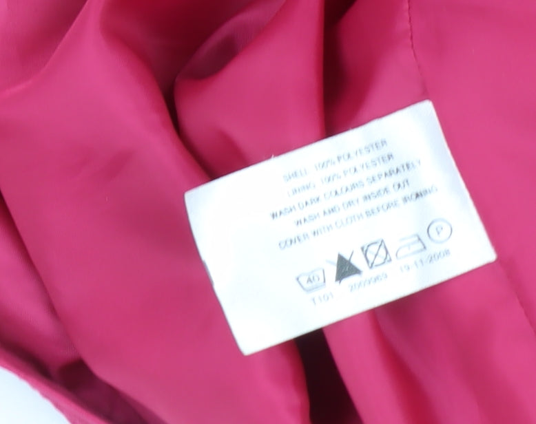 EWM Women's Pink Size 16 Basic Jacket Collared Full Zip