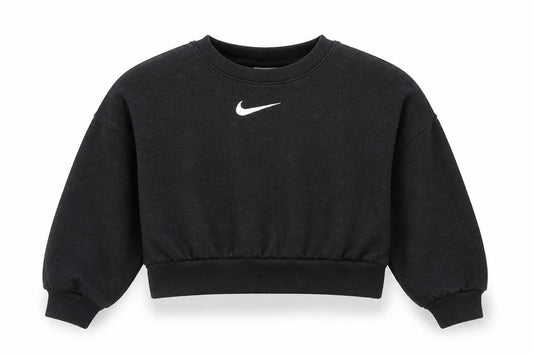 Nike Girls Black 6-7 Years Pullover Sweatshirt Embroidered Logo
