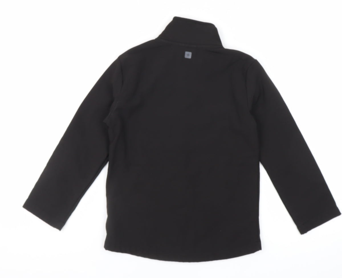 Mountain Warehouse Boys Black 5-6 Years Softshell Water Resistant Jacket