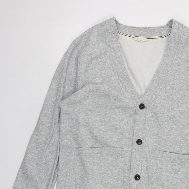 M&S Men’s Grey L Loungewear Button Front Pyjama Top Cardigan