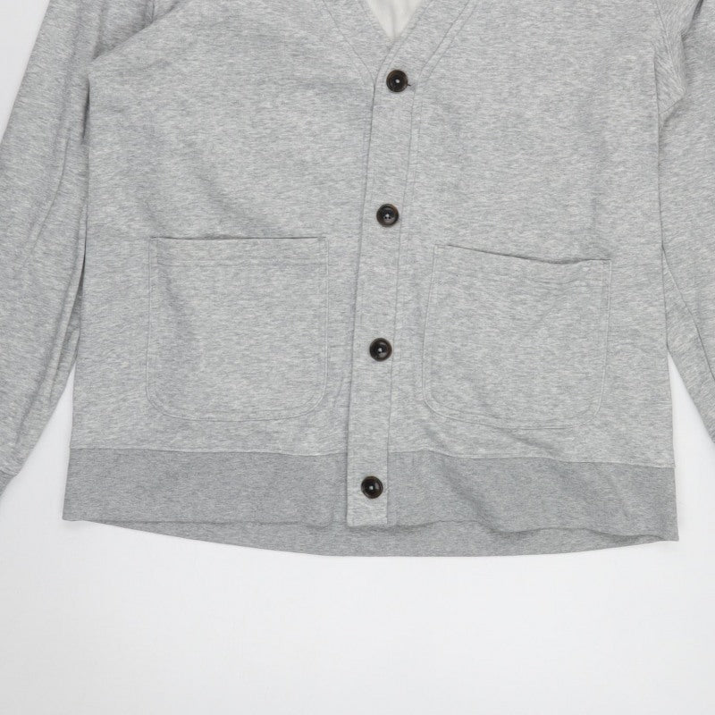 M&S Men’s Grey L Loungewear Button Front Pyjama Top Cardigan