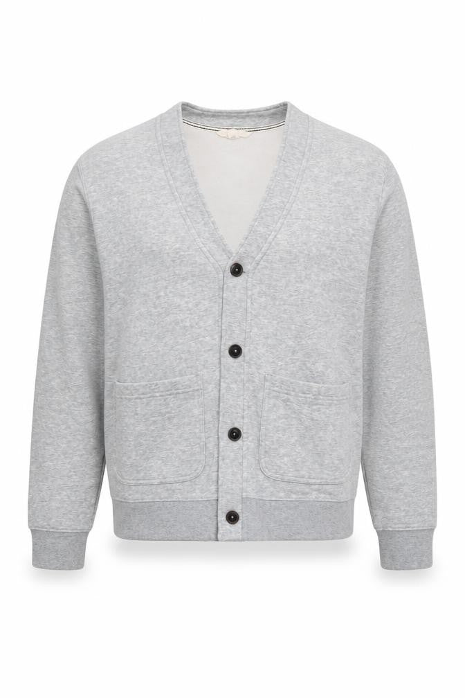 M&S Men’s Grey L Loungewear Button Front Pyjama Top Cardigan