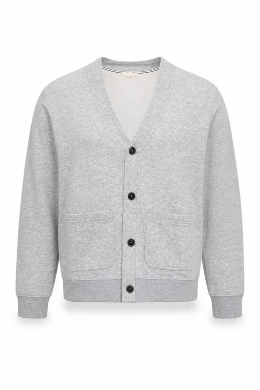 M&S Men’s Grey L Loungewear Button Front Pyjama Top Cardigan