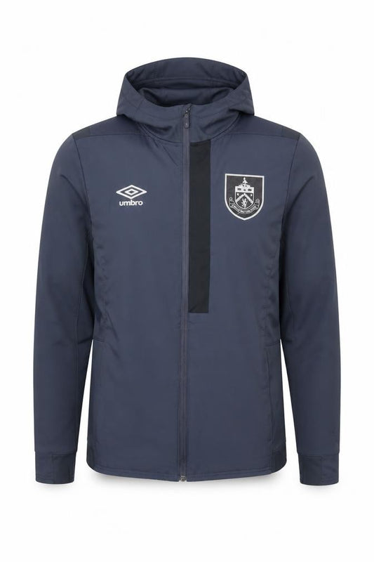 Umbro Men’s Blue S Burnley FC Hooded Softshell Football Jacket