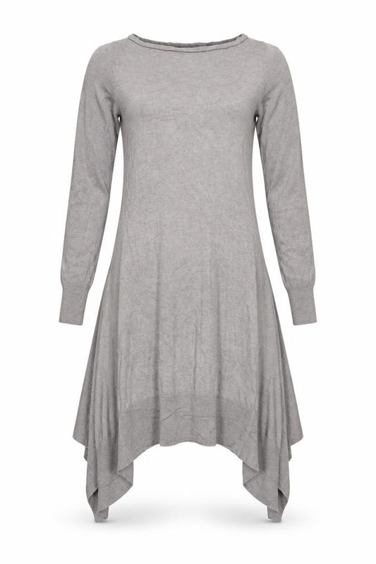 Marks & Spencer Women Grey UK 8 Asymmetric Silk Cashmere Jumper Dress