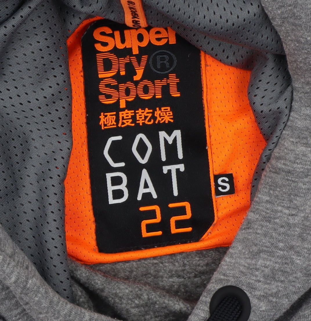 Superdry Sport Men’s Grey S Combat 22 Graphic Pullover Hoodie