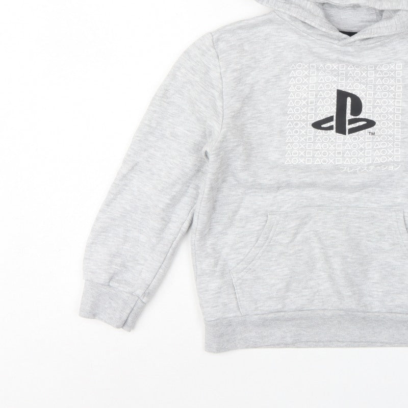 PlayStation Boys Grey Graphic Logo Pullover Hoodie 8-9 Years