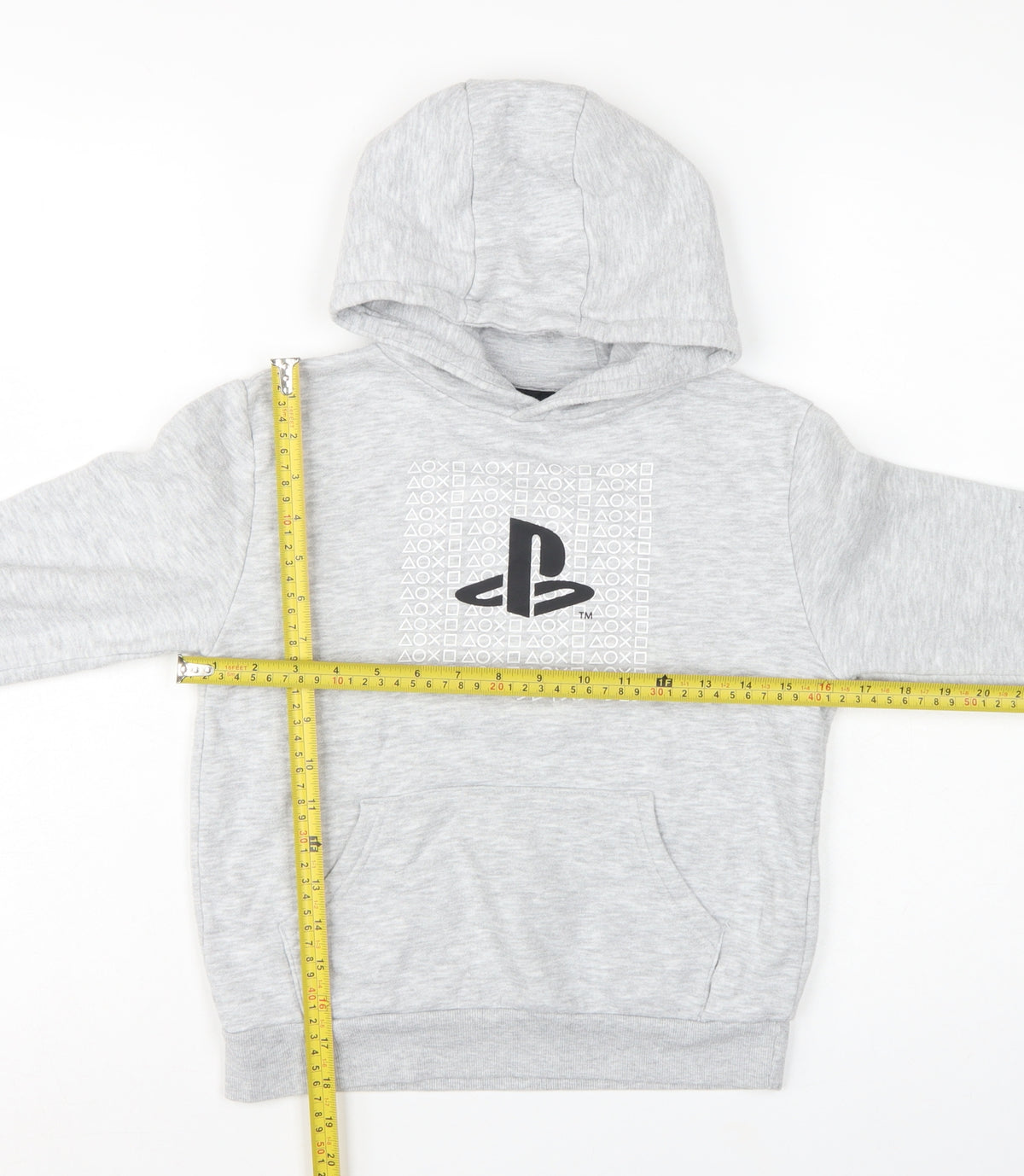 PlayStation Boys Grey Graphic Logo Pullover Hoodie 8-9 Years