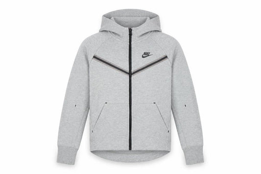 Nike Boys Grey XL 156-166cm Full Zip Hooded Tech Fleece Hoodie