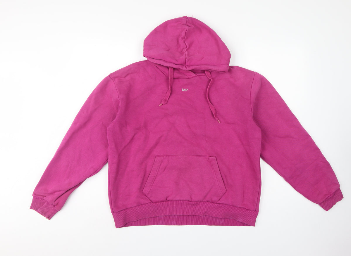 Myprotein Women’s Pink L Pullover Hoodie Logo Pocket