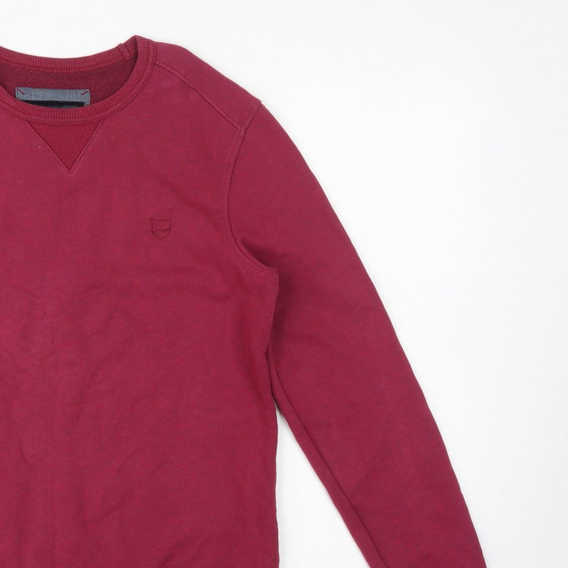 Bonobo Jeans Men’s Red M Crew Neck Pullover Sweatshirt Logo